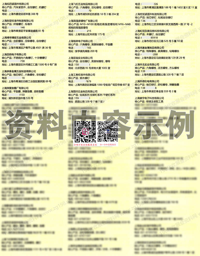2026全国紧固件、螺丝产业企业大全